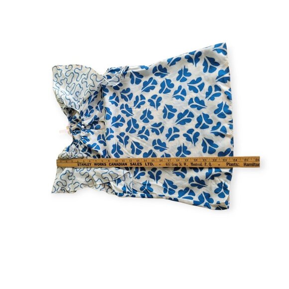 Rebecca Taylor Perla Ruffled Silk Blouse XS Snow Combo - Picture 11 of 16